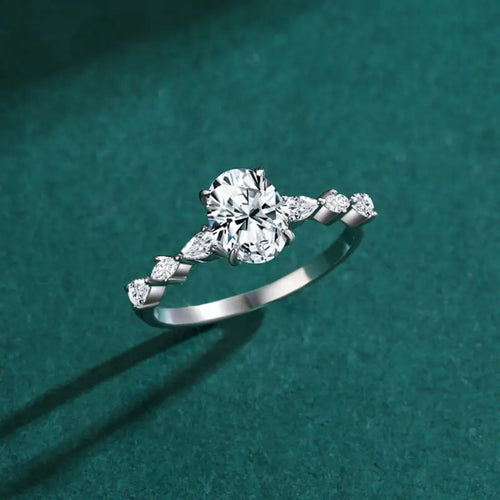Simple zircon 925 sterling silver ring - Rings