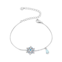 Snowflake Bracelet - 925 sterling silver - Multi Color