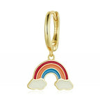 Spectrum colors 925 Silver Earrings - Multi Color - Earrings