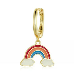 Spectrum colors 925 Silver Earrings - Multi Color - Earrings