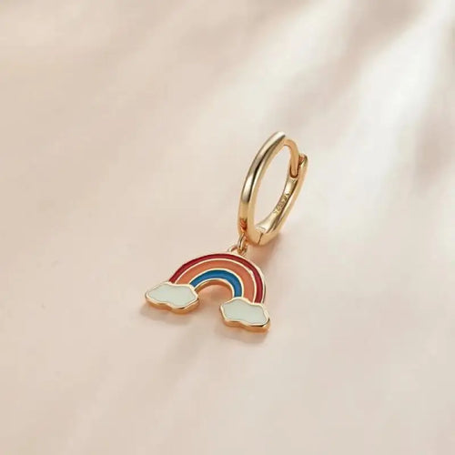 Spectrum colors 925 Silver Earrings - Multi Color - Earrings