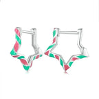 Star 925 Silver earrings - Multi Color