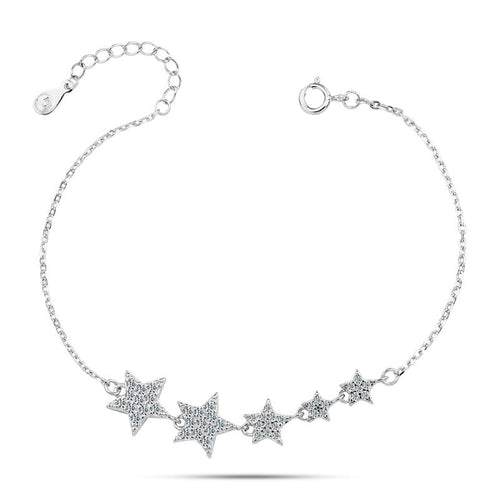 Star-Shaped Pendant with Zirconia Stones - 925 Sterling Silver - fathyibrahim