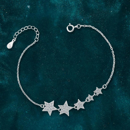 Star-Shaped Pendant with Zirconia Stones - 925 Sterling Silver - fathyibrahim