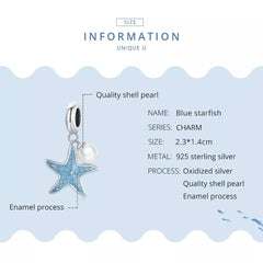 Starfish 925 Silver Charm - fathyibrahim