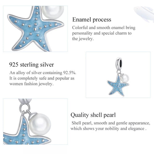 Starfish 925 Silver Charm - fathyibrahim