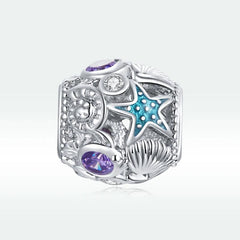 Stars And Shell 925 Silver Charm - fathyibrahim