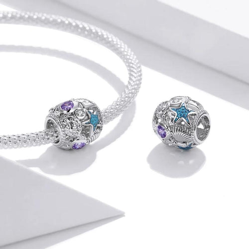 Stars And Shell 925 Silver Charm - fathyibrahim
