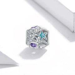 Stars And Shell 925 Silver Charm - fathyibrahim