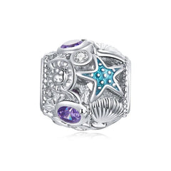 Stars And Shell 925 Silver Charm - fathyibrahim