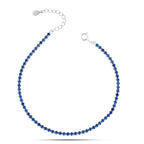 sterling silver Tennis bracelet adorned with blue zircon stones - Blue - Bracelets