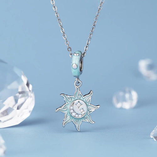 Sun And Moon 925 Silver Charm - fathyibrahim