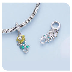 Sun Flower Charm - 925 sterling silver - fathyibrahim