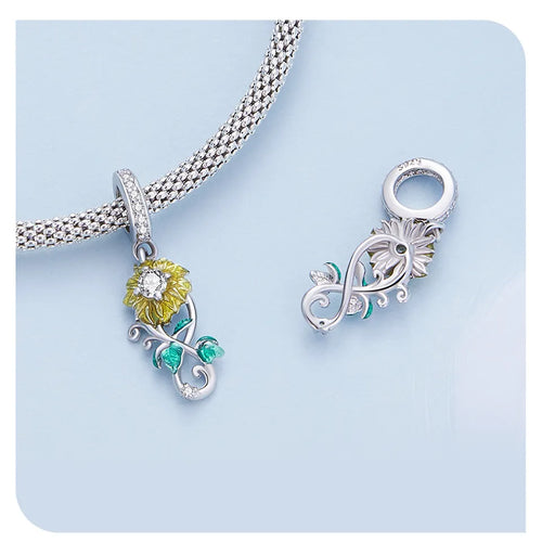 Sun Flower Charm - 925 sterling silver - fathyibrahim