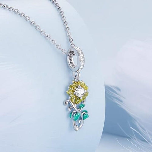 Sun Flower Charm - 925 sterling silver - fathyibrahim