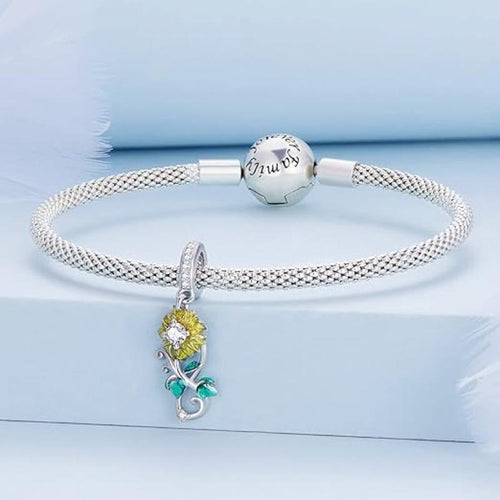 Sun Flower Charm - 925 sterling silver - fathyibrahim