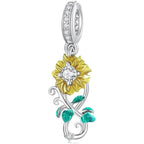 Sun Flower Charm - 925 sterling silver - fathyibrahim