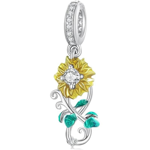Sun Flower Charm - 925 sterling silver - fathyibrahim