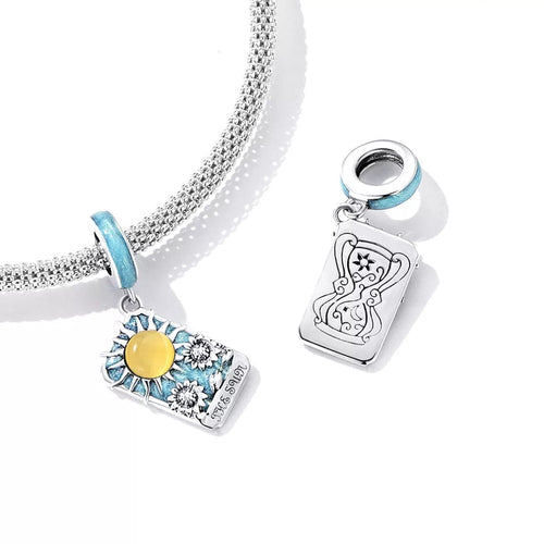 Sun Tarot Cards 925 Silver Charm - fathyibrahim