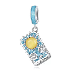 Sun Tarot Cards 925 Silver Charm - fathyibrahim