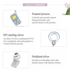 Sun Tarot Cards 925 Silver Charm - fathyibrahim