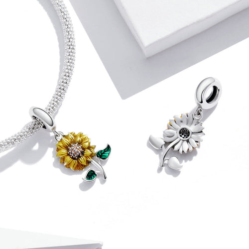 Sunflower 925 Silver Charm - fathyibrahim