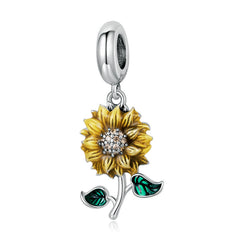 Sunflower 925 Silver Charm - fathyibrahim