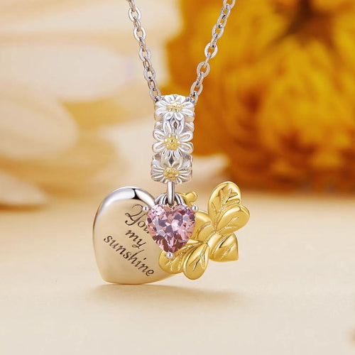 Sunflower ‘You are my sunshine’ 925 Silver Charm - fathyibrahim