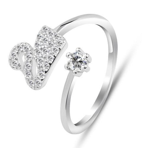 Swan Ring with Zirconi Stones - 925 Sterling Silver - fathyibrahim