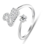 Swan Ring with Zirconi Stones - 925 Sterling Silver - Rings