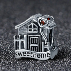 Sweet Home 925 Silver Charm - Red