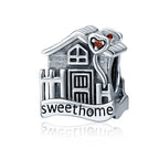 Sweet Home 925 Silver Charm - Red