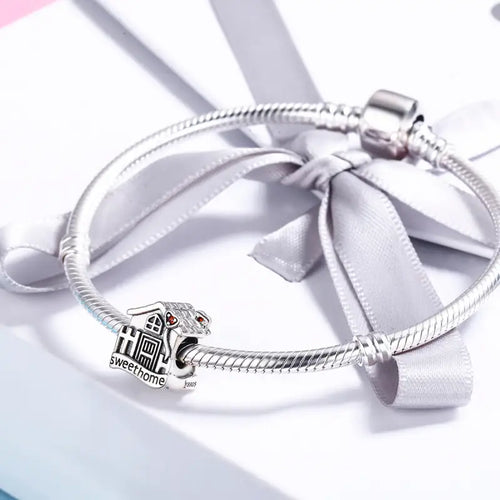 Sweet Home 925 Silver Charm - Red