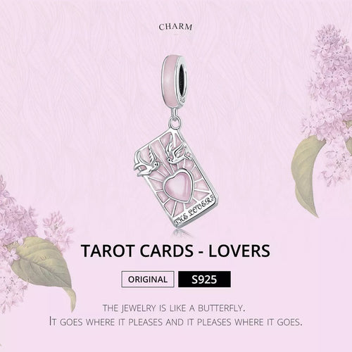 Tarot Cards lovers 925 Silver Charm - fathyibrahim