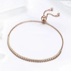 Tennis Bracelet rose gold with Shiny zircon - 925 sterling silver - Transparent