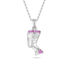 The Queen Nefertiti 925 Silver Necklace - Red - NECKLACES