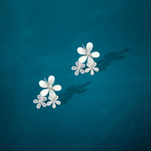 Three flowers Earring - 925 sterling silver - fathyibrahim