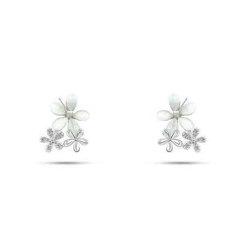 Three flowers Earring - 925 sterling silver - fathyibrahim