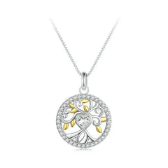 Tree Of Life Necklace - 925 Sterling Silver - Multi Color - NECKLACES