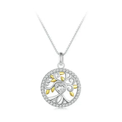 Tree Of Life Necklace - 925 Sterling Silver - Multi Color - NECKLACES