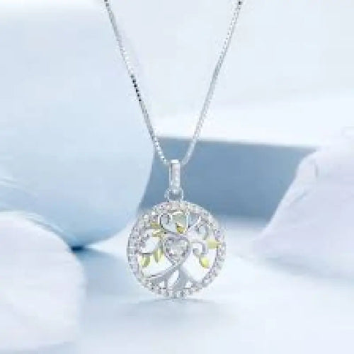 Tree Of Life Necklace - 925 Sterling Silver - Multi Color - NECKLACES