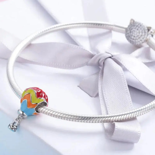 Turkish Hot Air Balloons Charm - 925 sterling silver
