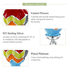Turkish Hot Air Balloons Charm - 925 sterling silver
