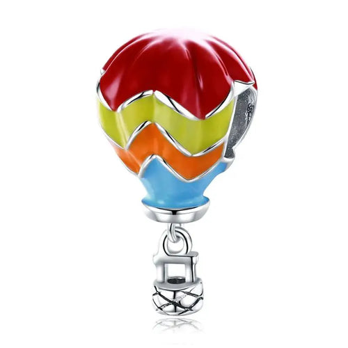 Turkish Hot Air Balloons Charm - 925 sterling silver