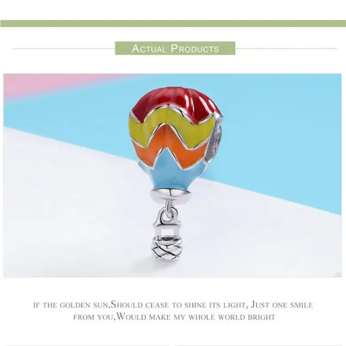 Turkish Hot Air Balloons Charm - 925 sterling silver