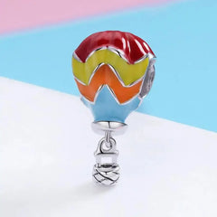 Turkish Hot Air Balloons Charm - 925 sterling silver