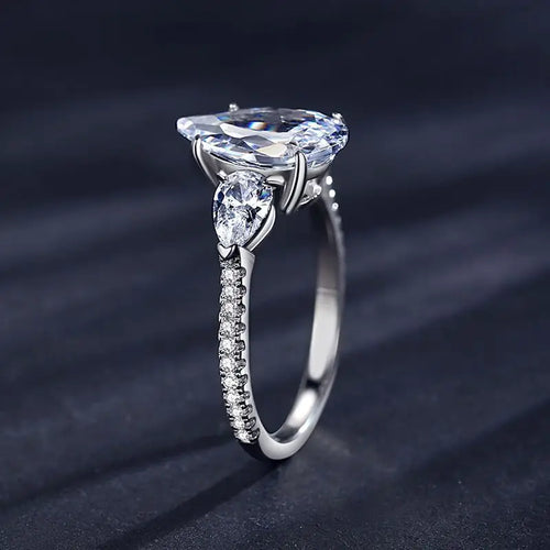 Unique Zircon 925 Sterling Silver Ring