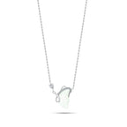 White Butterfly Necklace - 925 Sterling Silver - White - NECKLACES