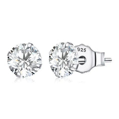 Zircon 925 Silver Earrings - Transparent