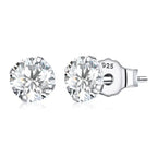 Zircon 925 Silver Earrings - Transparent